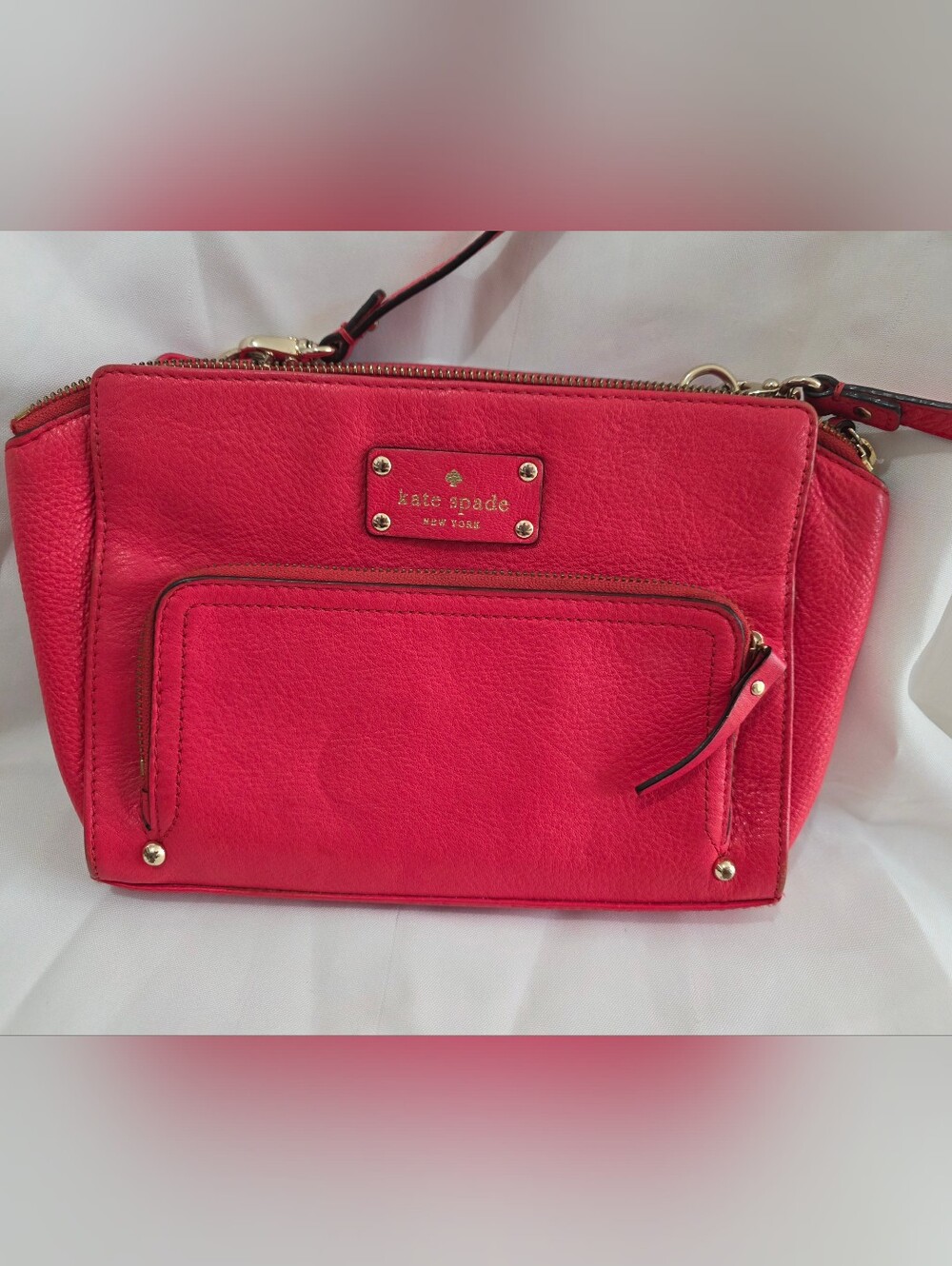 Kate Spade New York Red Rose Leather Crossbody Bag